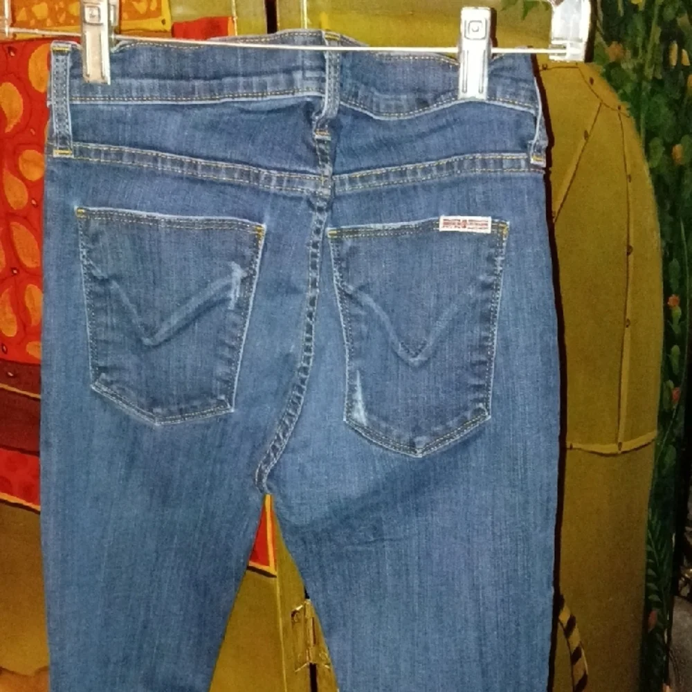 Hudson Jeans Distressed Blue Skinny Jeans - Picture 6 of 7